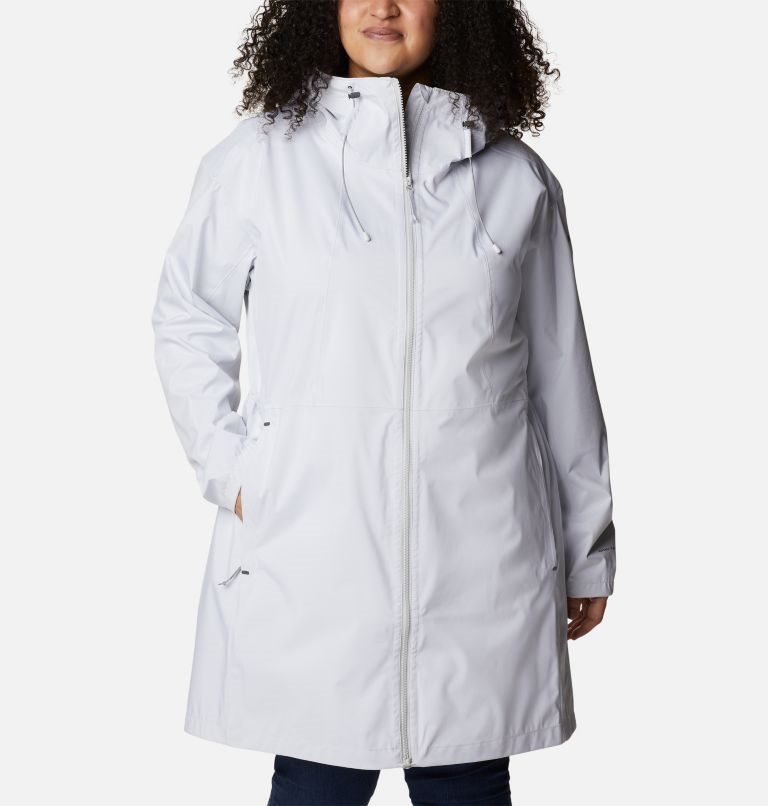 Women\'s Columbia Weekend Adventure Long Shell Jackets White | Plus Size CA-T0153